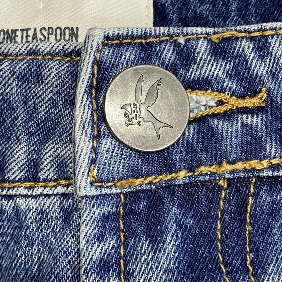 One Teaspoon “Junkyard” Low-Waist Denim Mini Skirt – Size 27 (NWT) - Picture 10 of 11